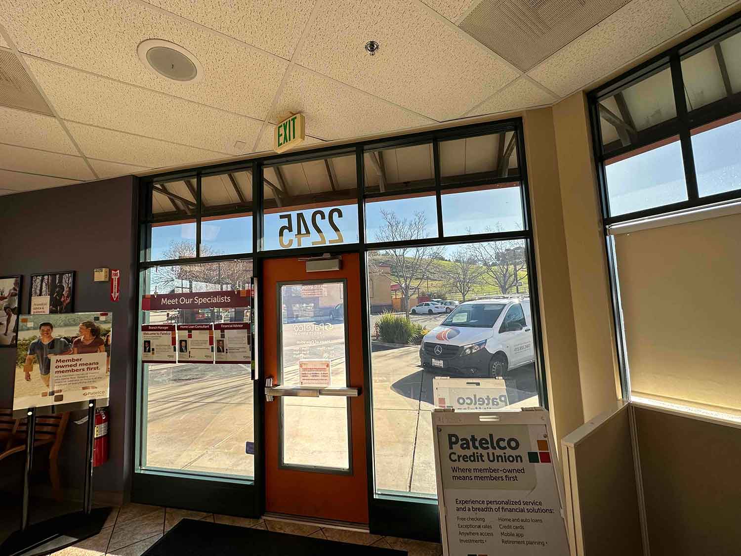 A Livermore, CA, credit union is transformed with 3M Night Vision window film, by ClimatePro.  Get a free estimate for your business in Northern California today.