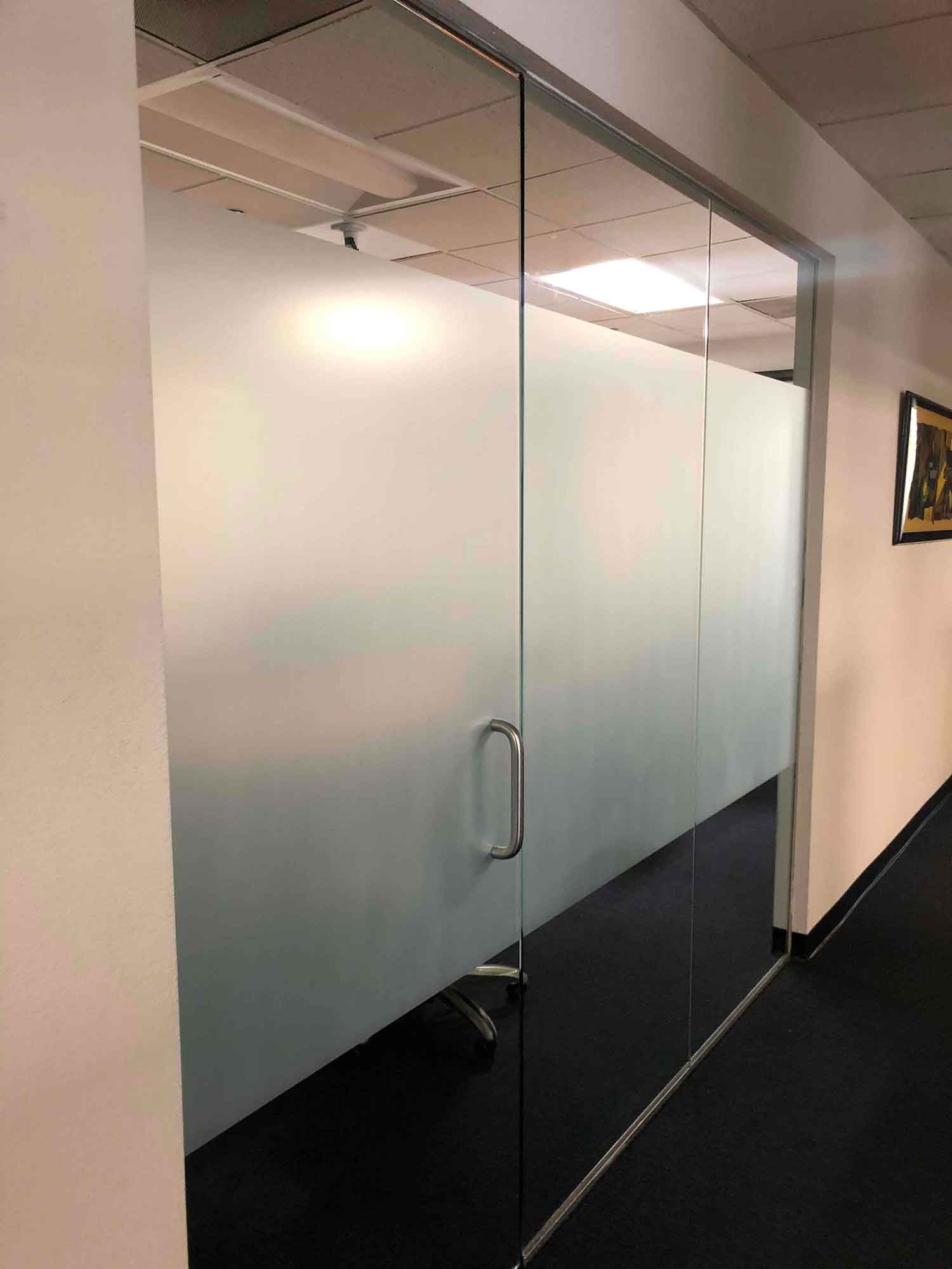 A Fremont, CA Office Gets More Privacy with Frosted Window Tint by ClimatePro