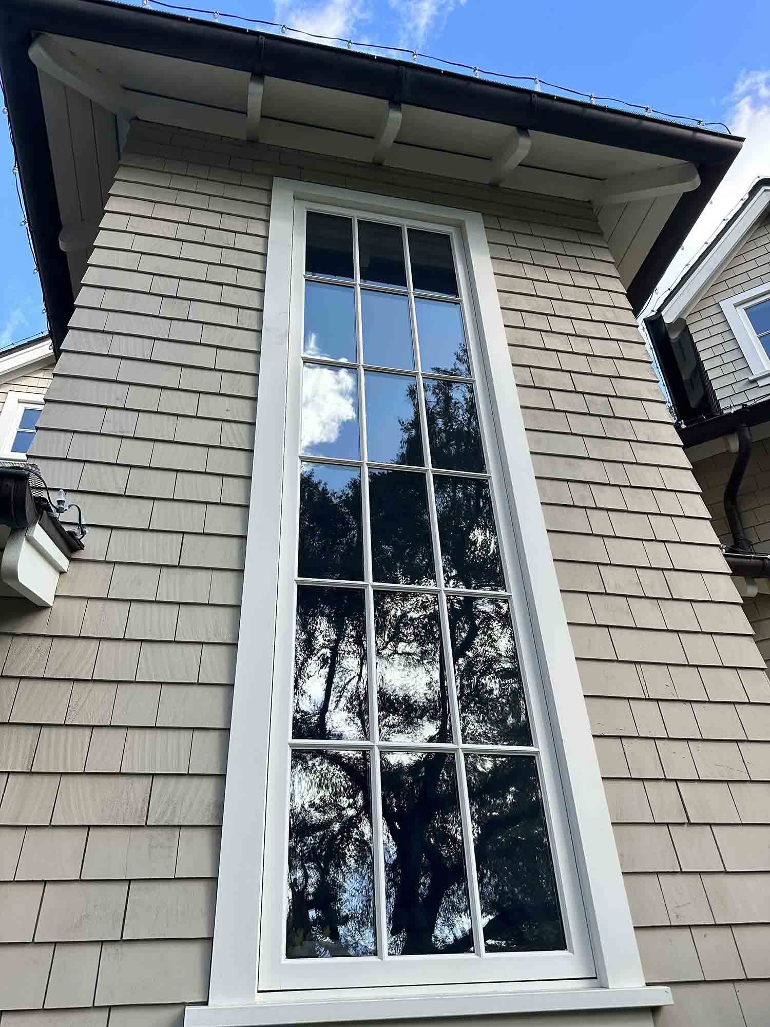 Here's what 3M Prestige 70 Window Film looks like on the outside of a Kentfield, CA home.