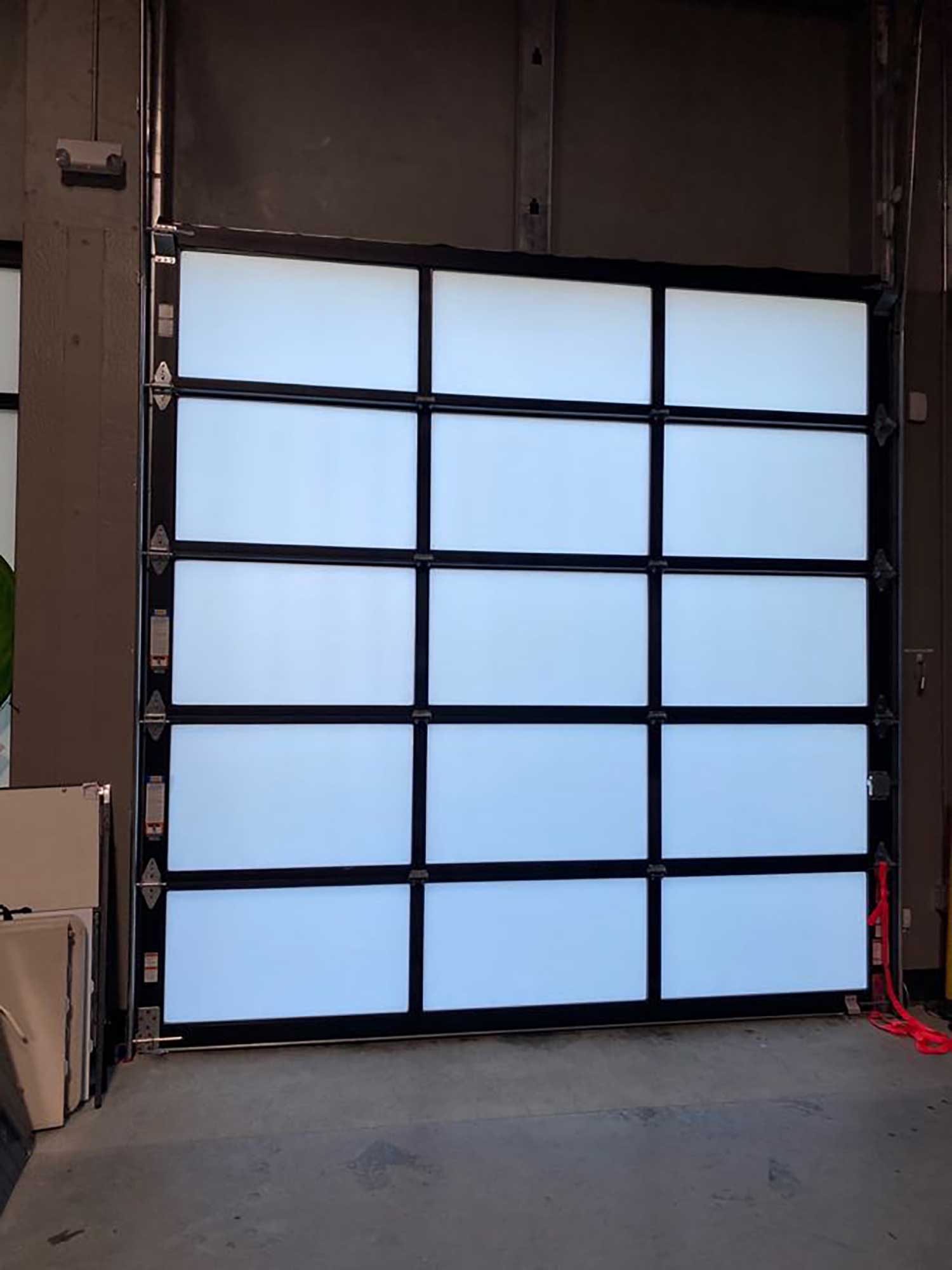 This garage in Richmond, CA was given a privacy upgrade with 3M Fasara Window tint by ClimatePro. Interior view.