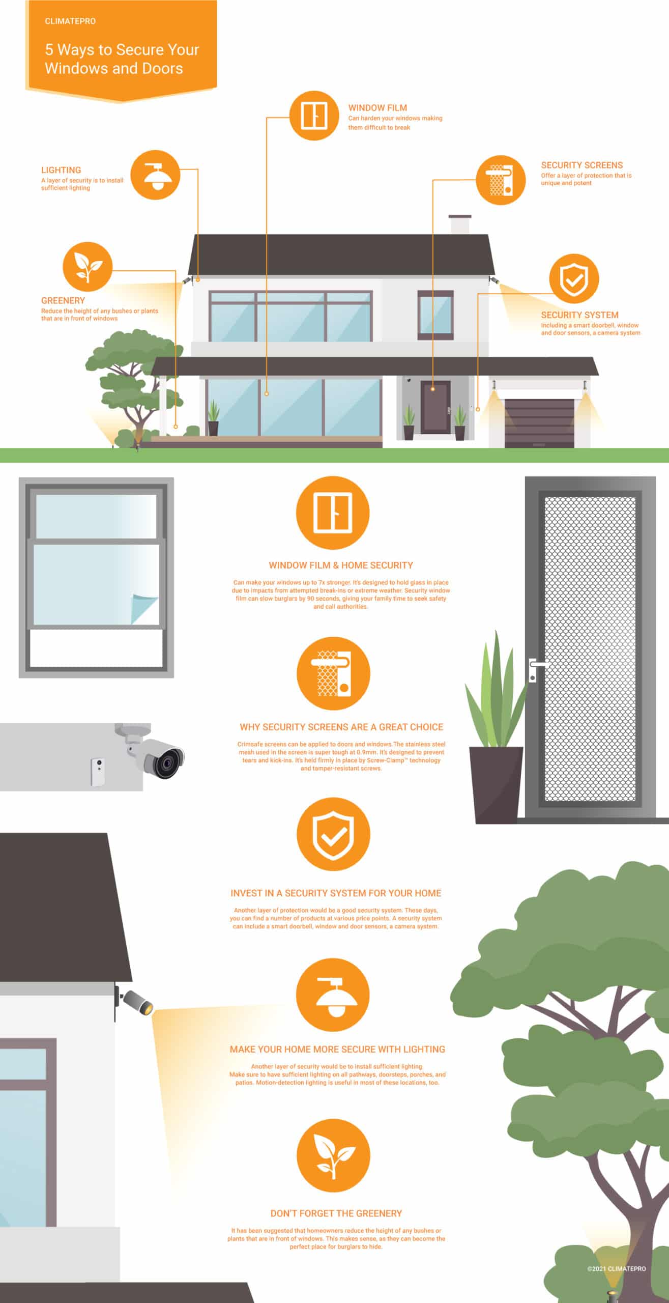 5 ways to make your windows and doors more secure. From ClimatePro. 