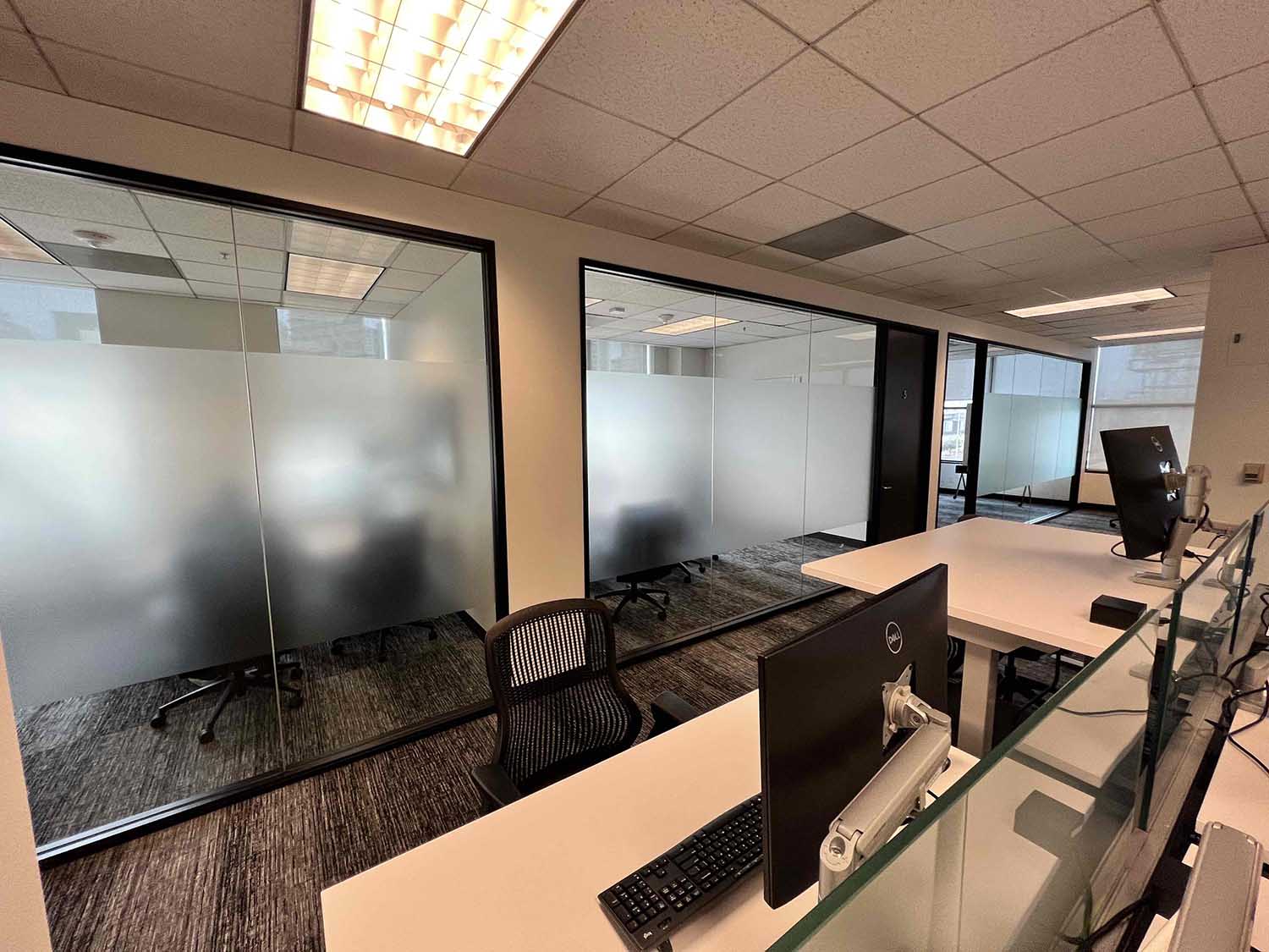 3M Privacy Window film for a San Francisco Office, installed by ClimatePro.