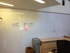 whiteboard film on glass