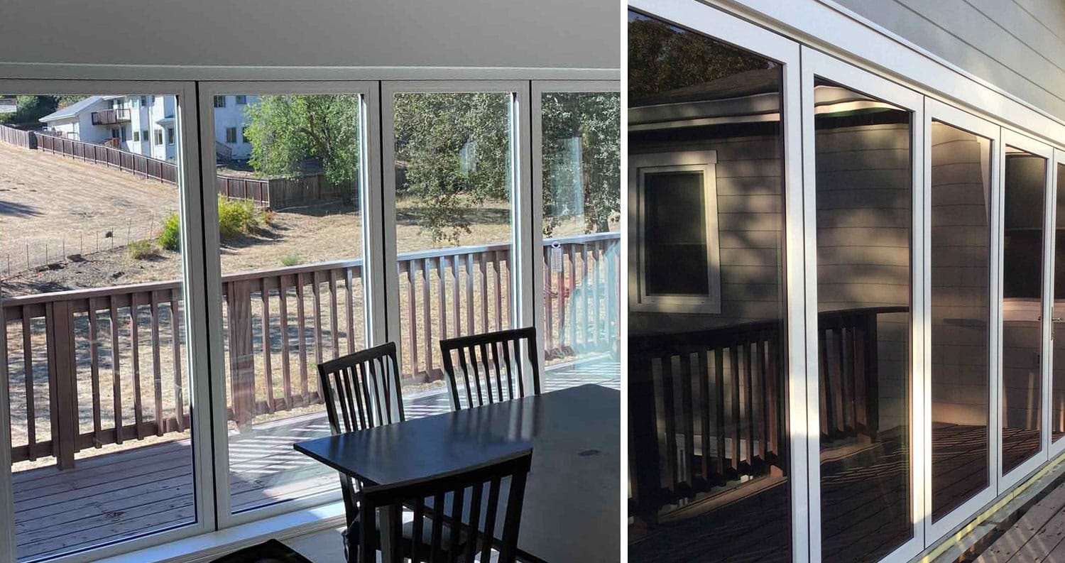 One way window film is great for daytime privacy. Installed by ClimatePro.