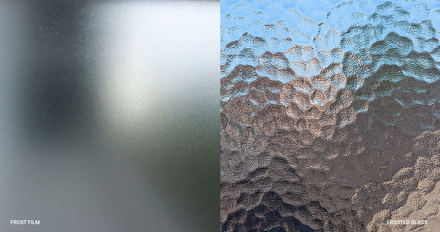 What's the difference between frosted glass and frosted film?