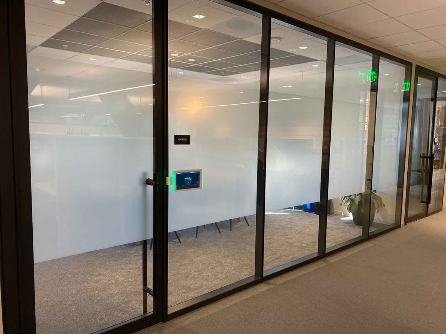 The ClimatePro team installed a band of 3M privacy window tint to this office in Novato, CA.