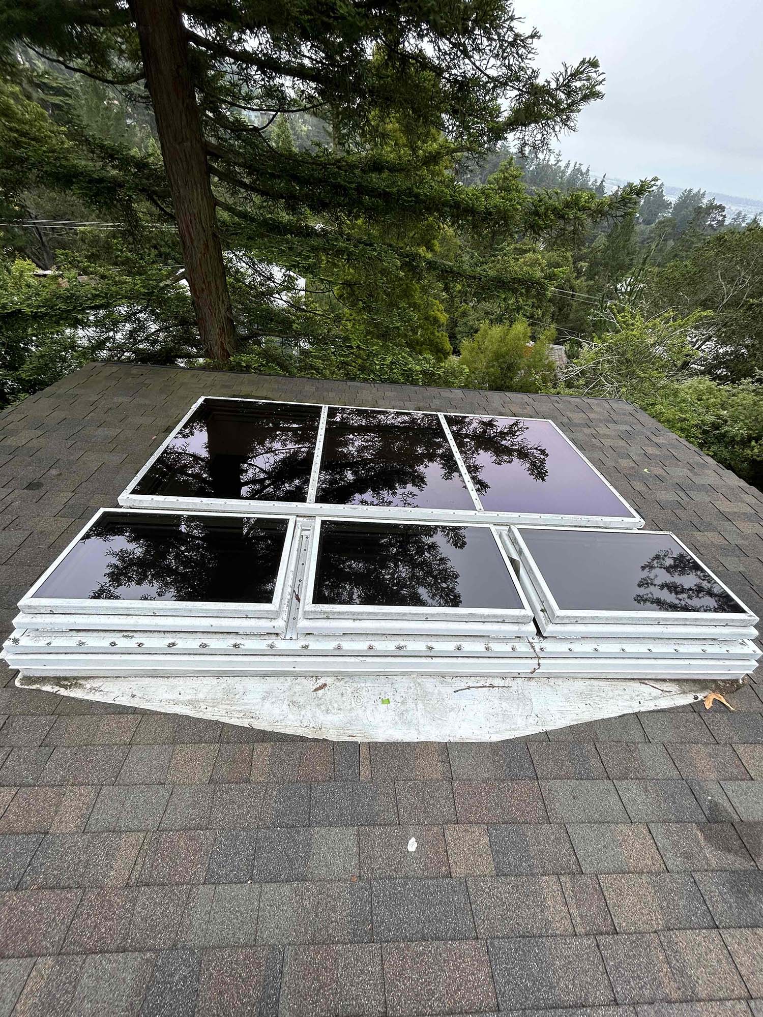 Exterior Window Film for Skylights in Oakland, CA, installed by ClimatePro.