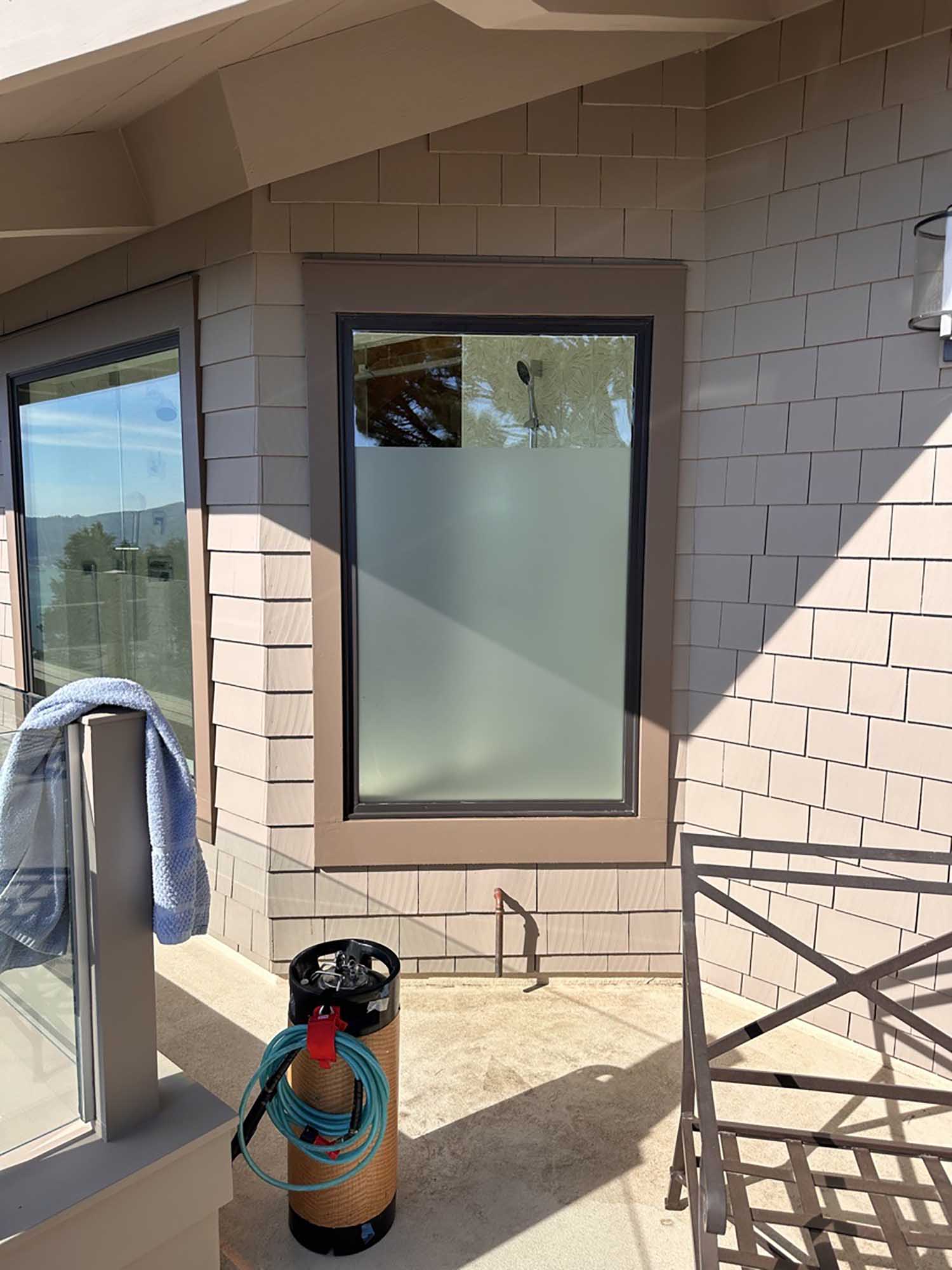 Create A Private Bathroom in Tiburon, CA with 3M Window Film. Installed by ClimatePro.