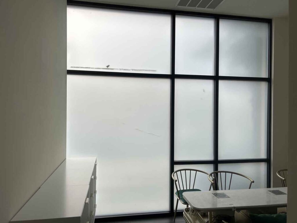 ClimatePro Installs Privacy Window Film For A Santa Clara, CA Shop