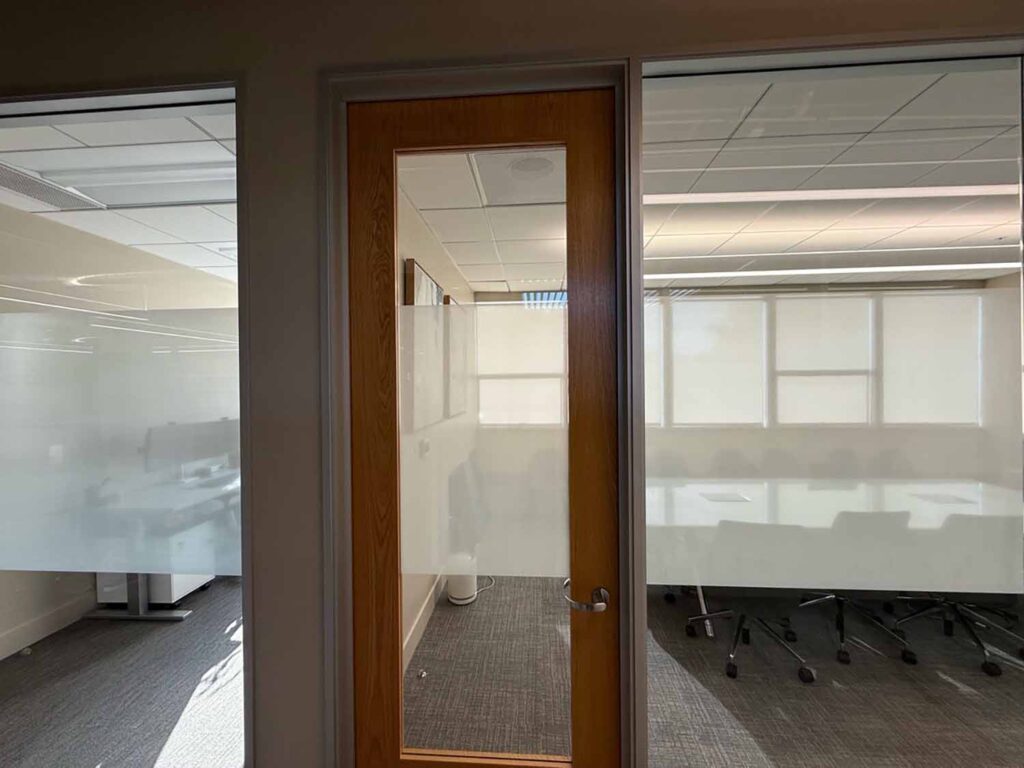 ClimatePro produced and installed this privacy window film in Menlo Park, CA