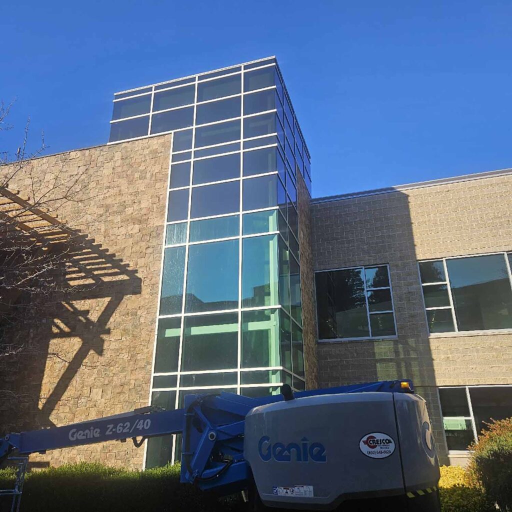 Big jobs need big tools. 3M Exterior Window Film installed by ClimatePro.