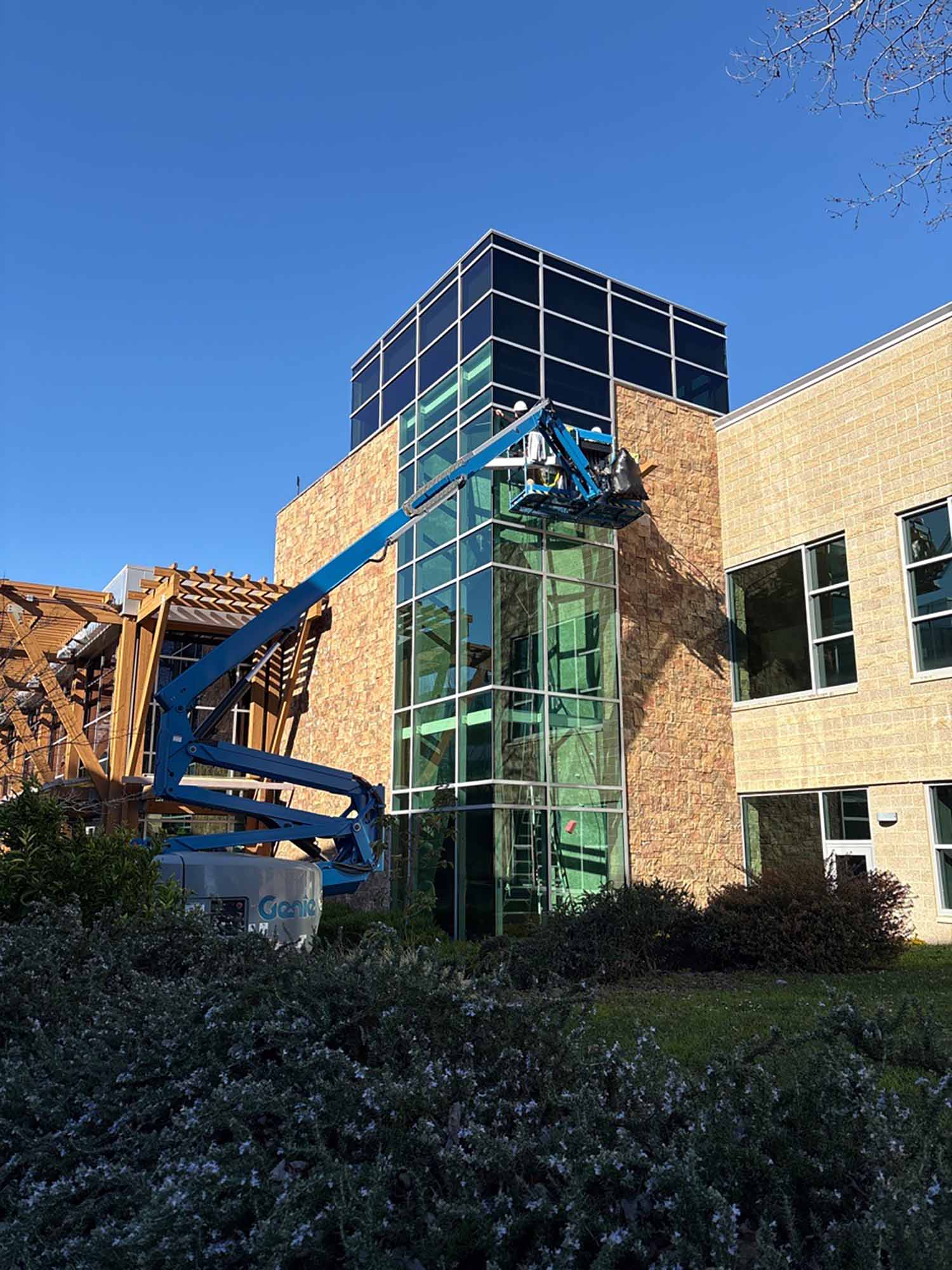 3M Exterior Window Film helps HVAC systems work less on sunny days. 