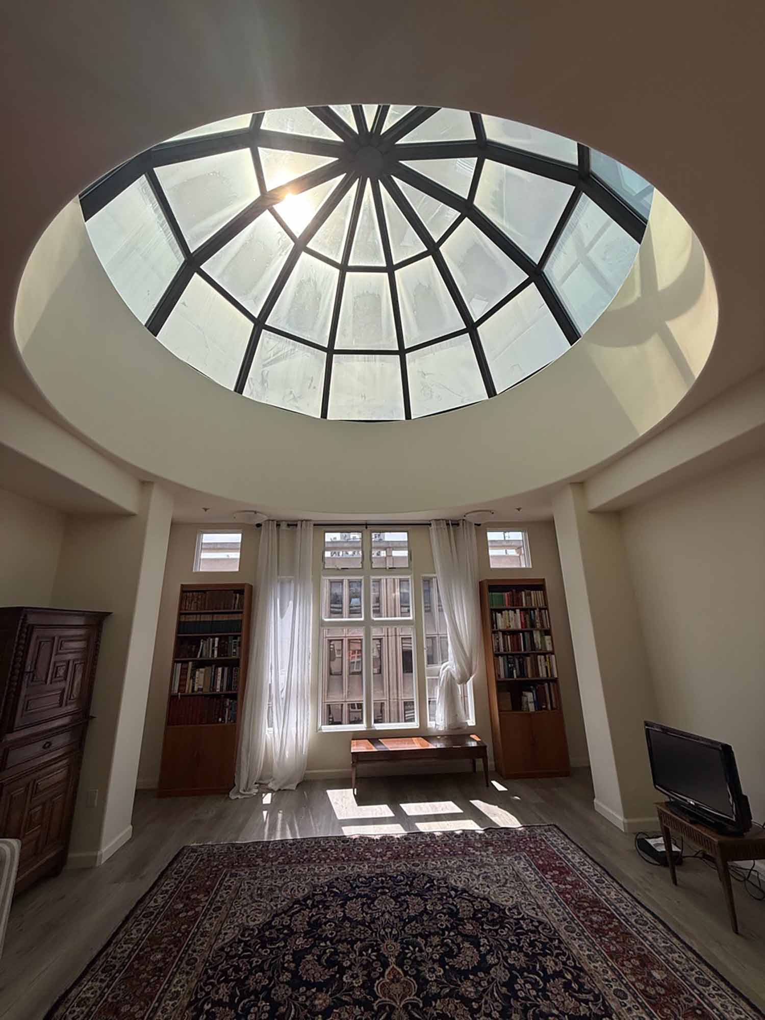 ClimatePro installs 3M 70 Prestige window film on a cupola in Palo Alto, CA.