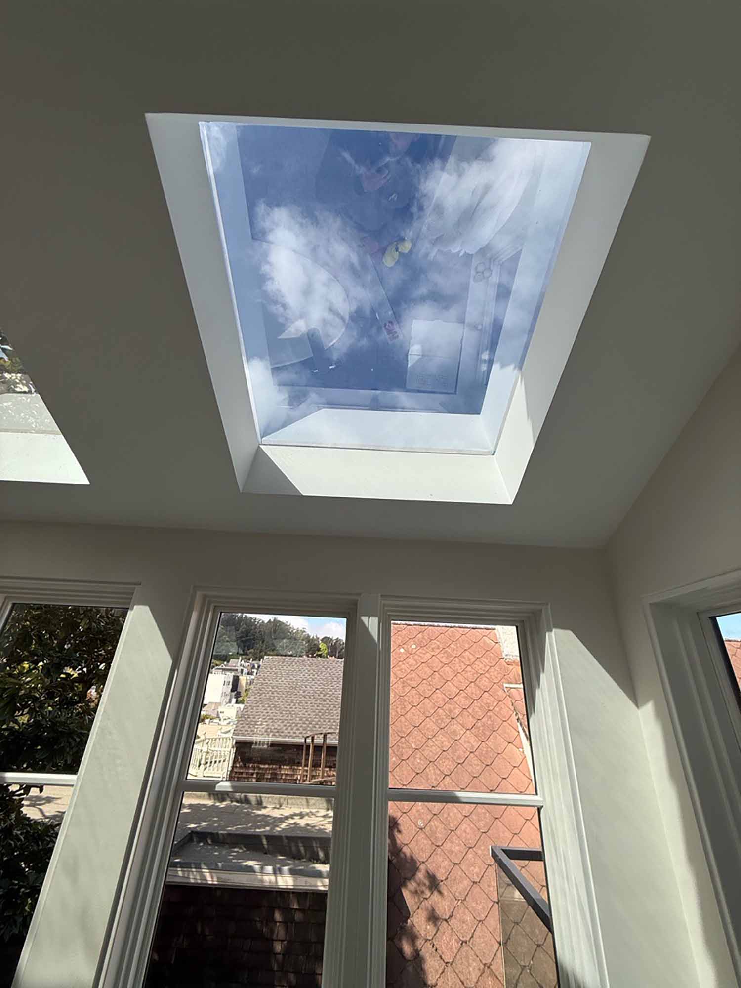 3M Prestige 70 window film installed on bathroom windows in a San Francisco home, reducing heat and UV exposure while maintaining natural light.