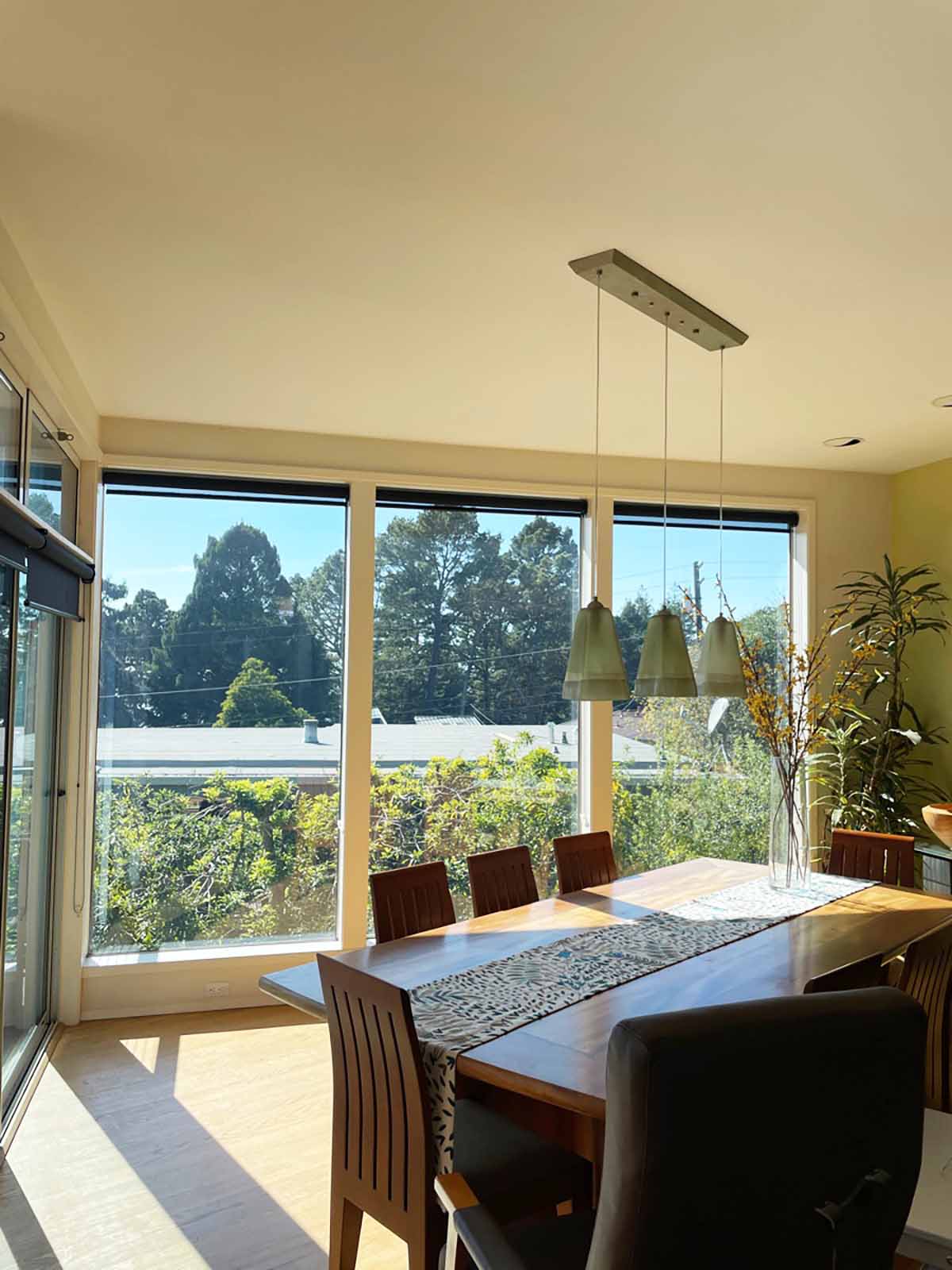 Floor-to-Ceiling Window Film Installation — ClimatePro installed 3M Prestige on the home's large windows to reduce heat and glare without significantly changing the appearance of the glass.