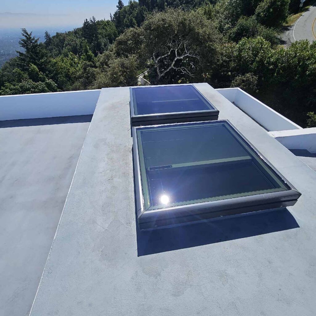 Five skylights received 3M Prestige 40 Exterior to reduce direct solar heat while allowing the Saratoga home to retain its natural light.